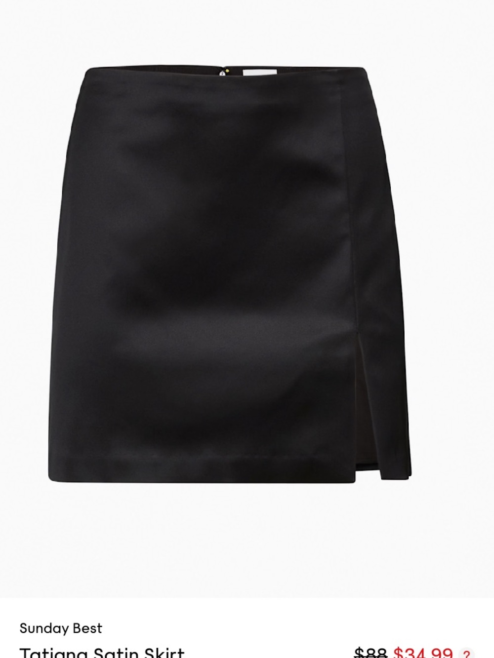 Sunday Best Aritzia Tatiana Satin black Skirt - Picture 7 of 7